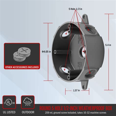 round electrical box dimensions|4.5 inch round electrical box.